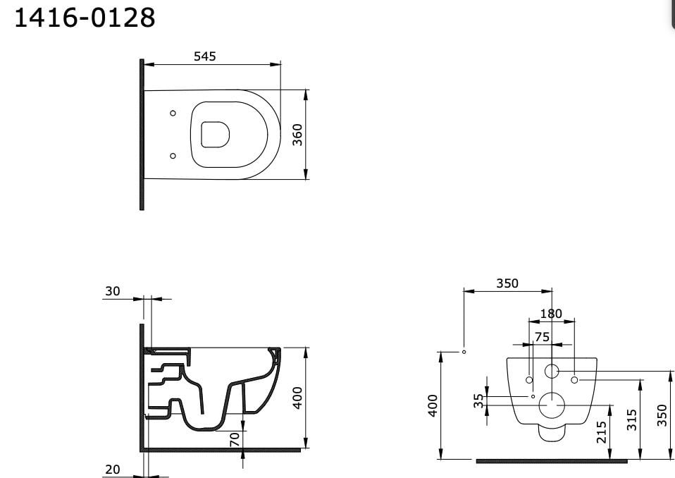 BOCCHİ 1416-006-0128 V-TONDO RIMLESS KLOZET VE KAPAK M GRİ