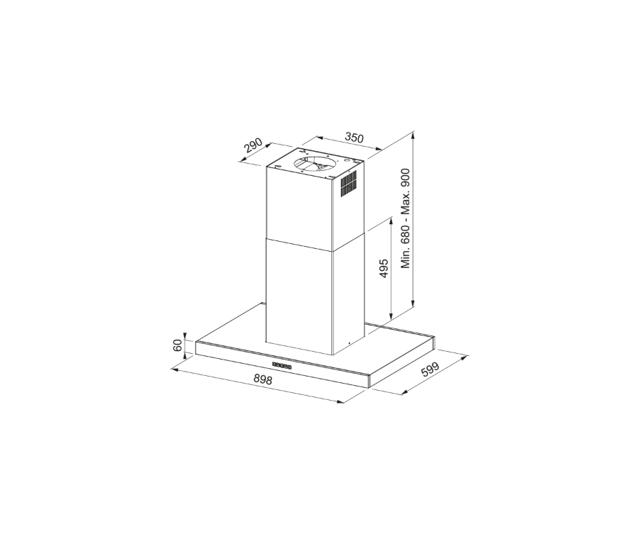 FRANKE Ada Format Tale 905 I XS/900 Inox Davlumbaz 325.0552.774