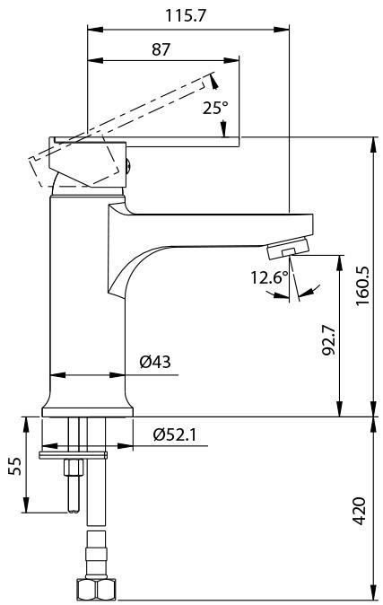 Creavit Vg1840 Vega Lavabo Bataryası Krom