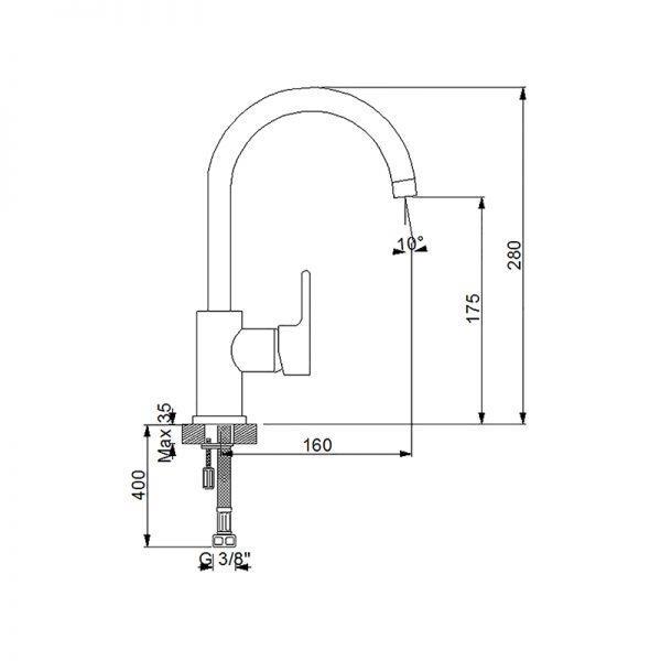 Newarc 832581 Premium Dönerli Lavabo Bataryası
