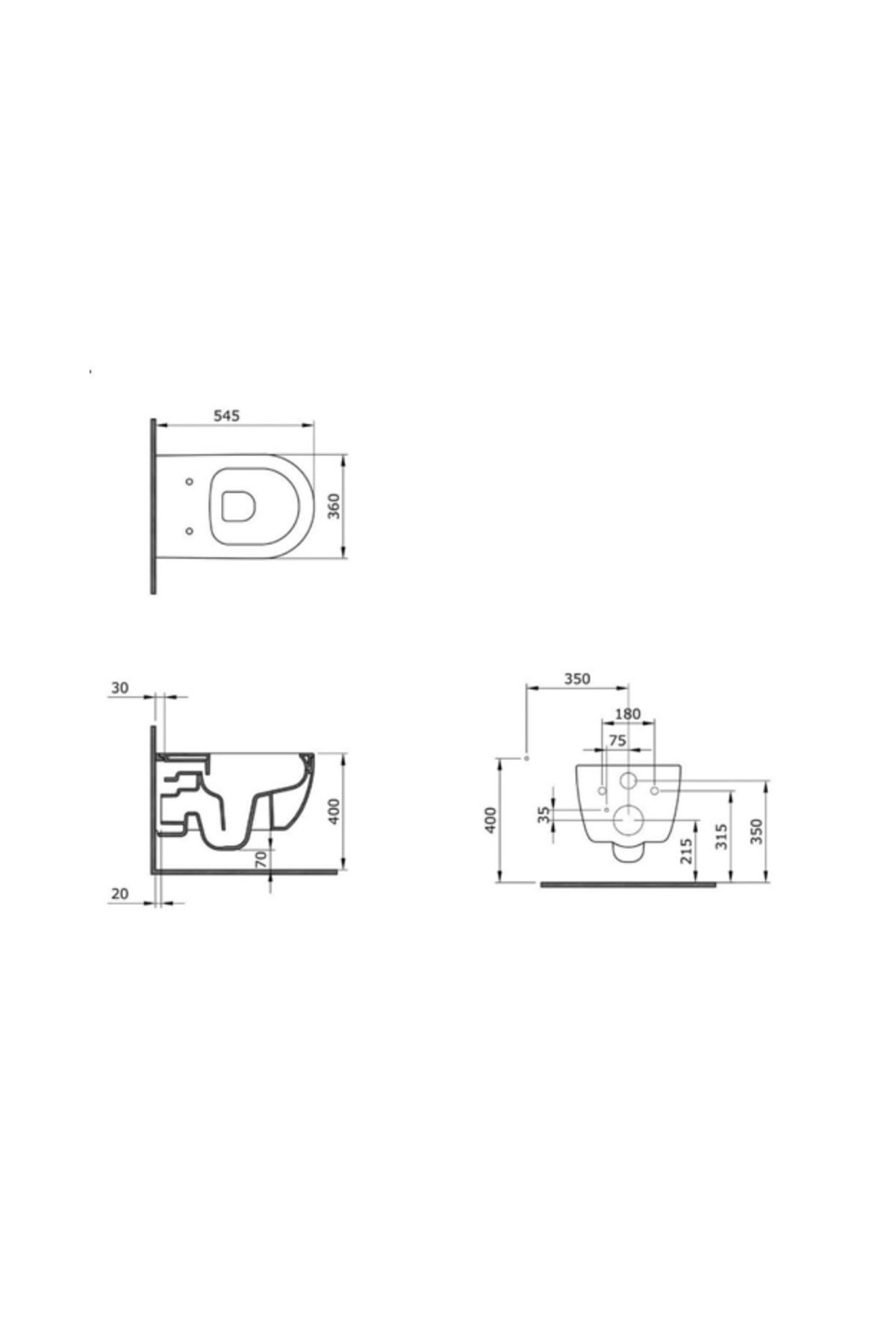 Bocchi 1417-069-0128 V Tondo Rimless Asma Klozet Mat Beton