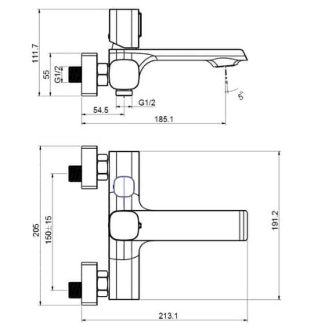 Creavit SH630SM Alfa 2li Duş Seti Takımı Mat Siyah