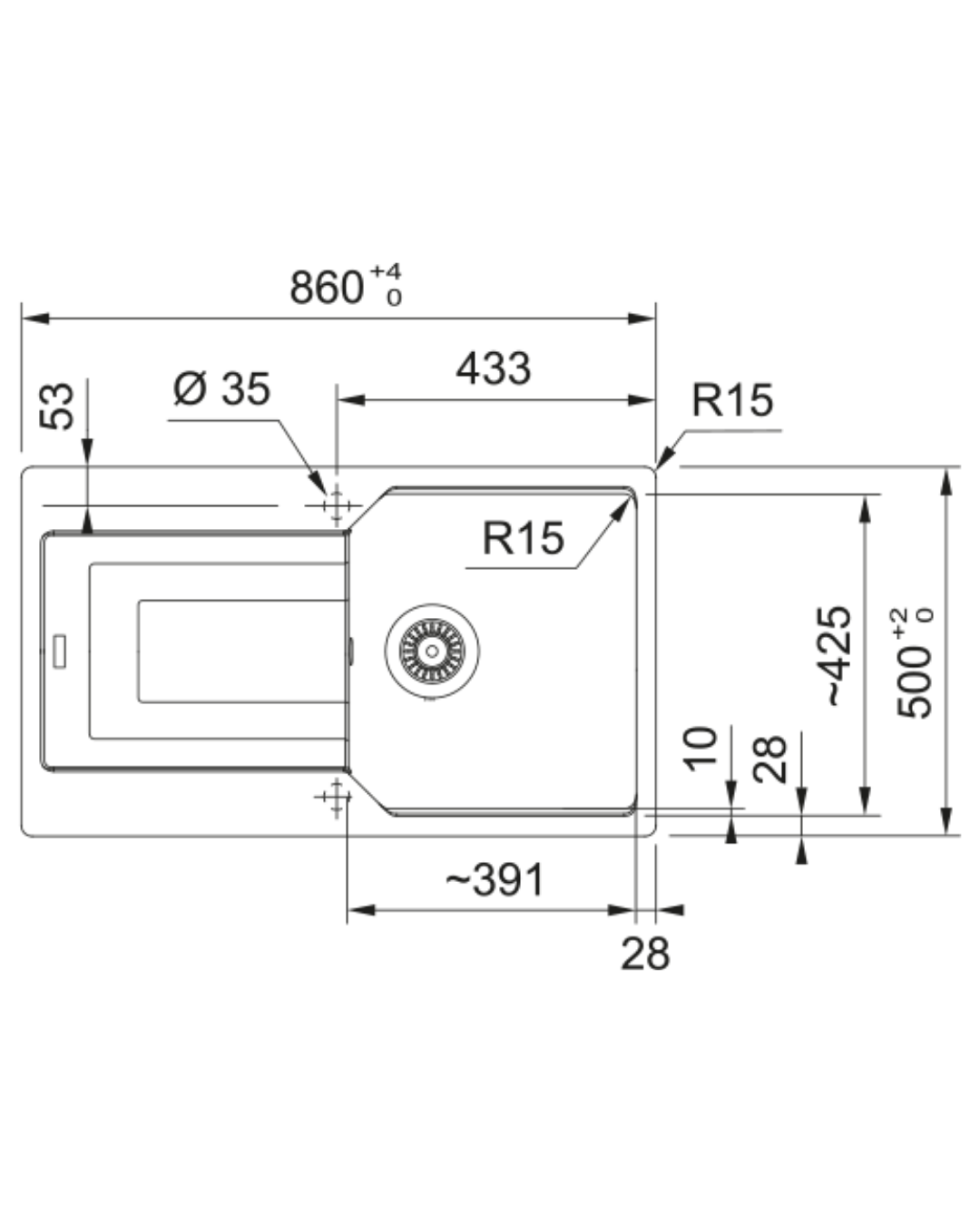 Franke Urban UBG 611-86 Sahara Tezgah Üstü Evye