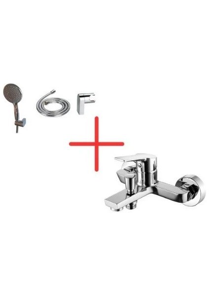 Creavit SH150-3 Fonksiyonlu El Duşu ve LN2500 Luna Banyo Armatürü Seti