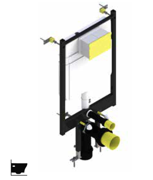 Bocchi 8010-1002 ALÇI PNL İÇİ DUVAR ÖNÜ 3/6 LT PİS SU ÇIKIŞLI 90 MM 12CM