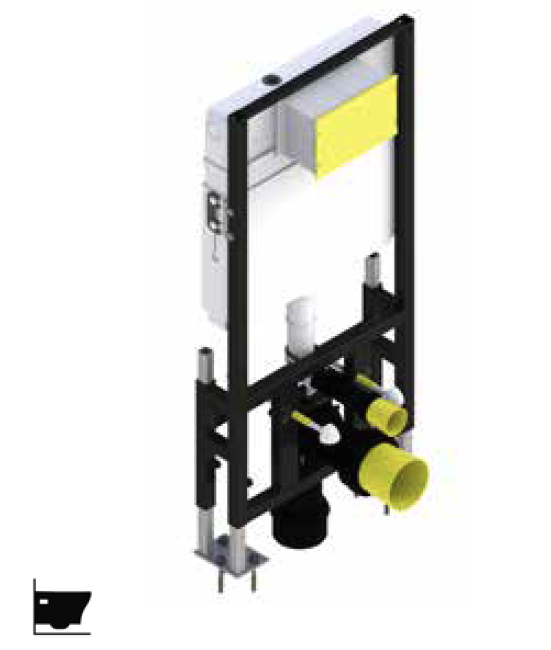 Bocchi 8010-1003 ALÇI PNL İÇİ YERDEN MON. 3/6 LT ALTA DİK PİS SU ÇIKIŞLI 12CM