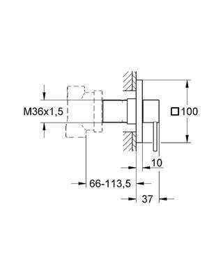 Grohe 19590000 Allure 5 Yollu Yön Değiştirici Krom 