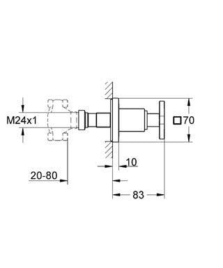 Grohe 19334000 Allure Ankastre Stop Valf Krom