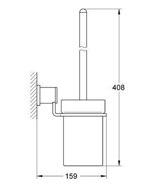 Grohe 40340000 Allure Tuvalet Fırçalığı Seti Krom