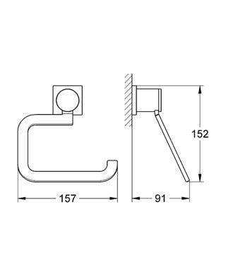 Grohe 40279000 Allure Tuvalet Kağıtlığı Krom