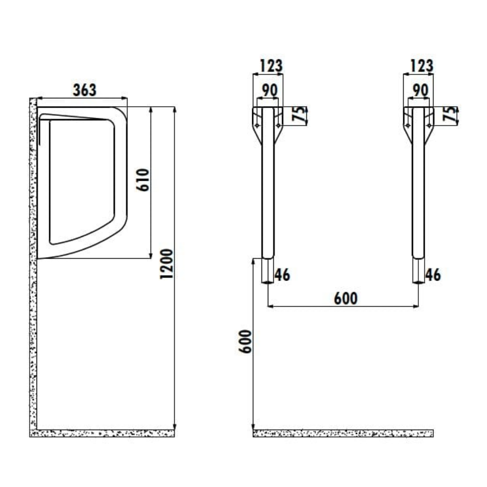 CREAVİT TP660 Pisuar Arabölme