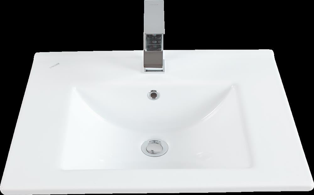 Creavit SU055 Su Dolap Uyumlu Etajerli Lavabo 55X36 cm Beyaz