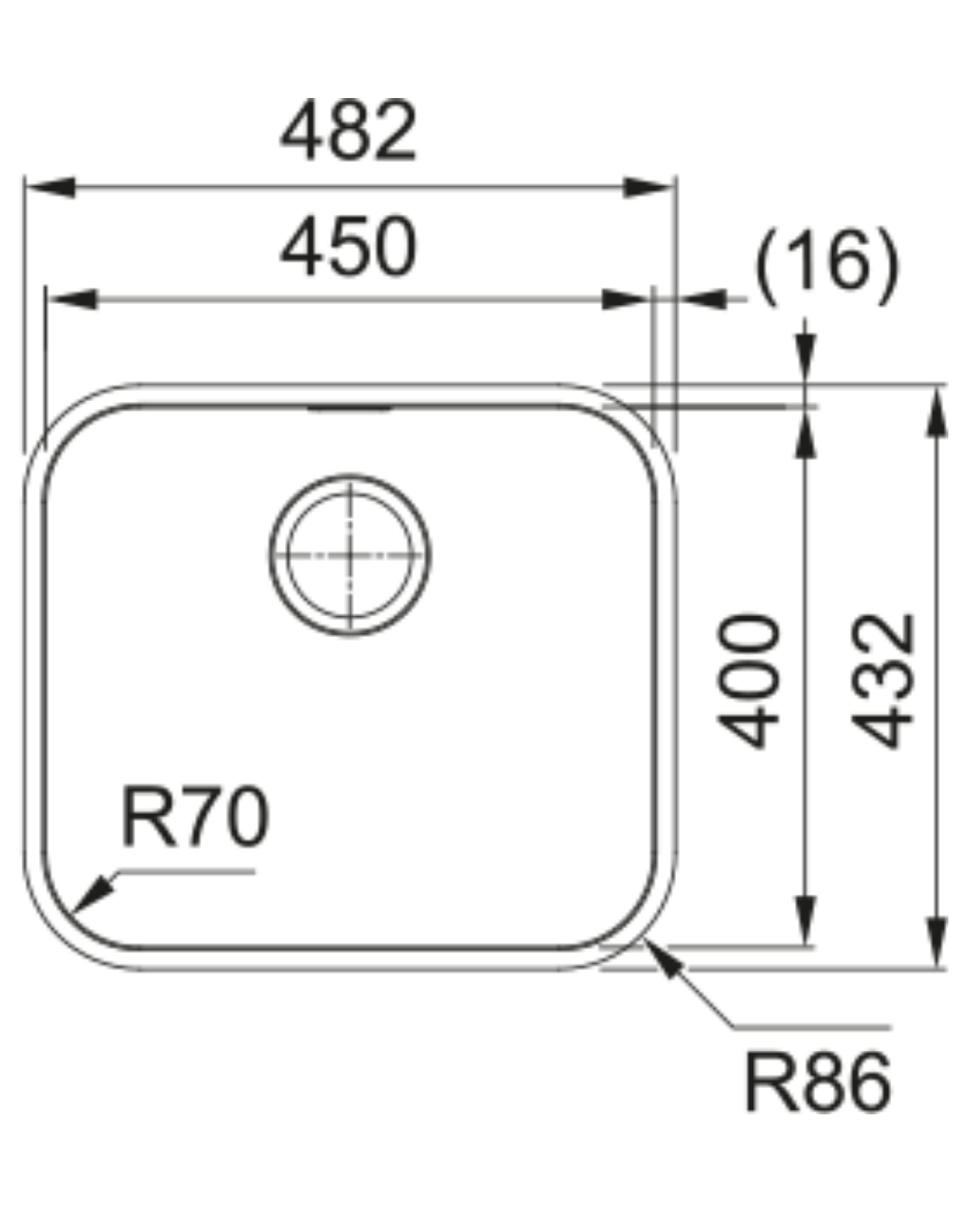 Franke SRX 110-45 Paslanmaz Çelik Eviyeler