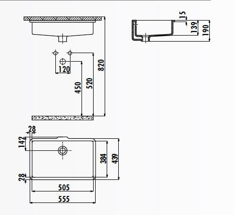 CREAVİT TP738 Tezgahaltı Hilton Lavabo 38x51 cm