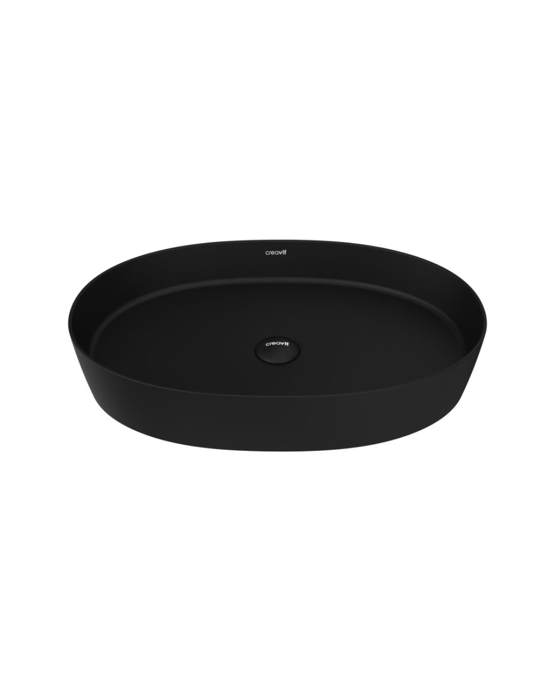 Creavit Loop Oval Çanak Lavabo 40x60 cm Mat Siyah LP160-00SM