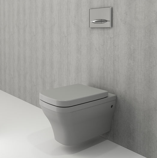 Bocchi 1304-006-0128 Firenze Rimless Asma Klozet ve Kapağı Mat Gri