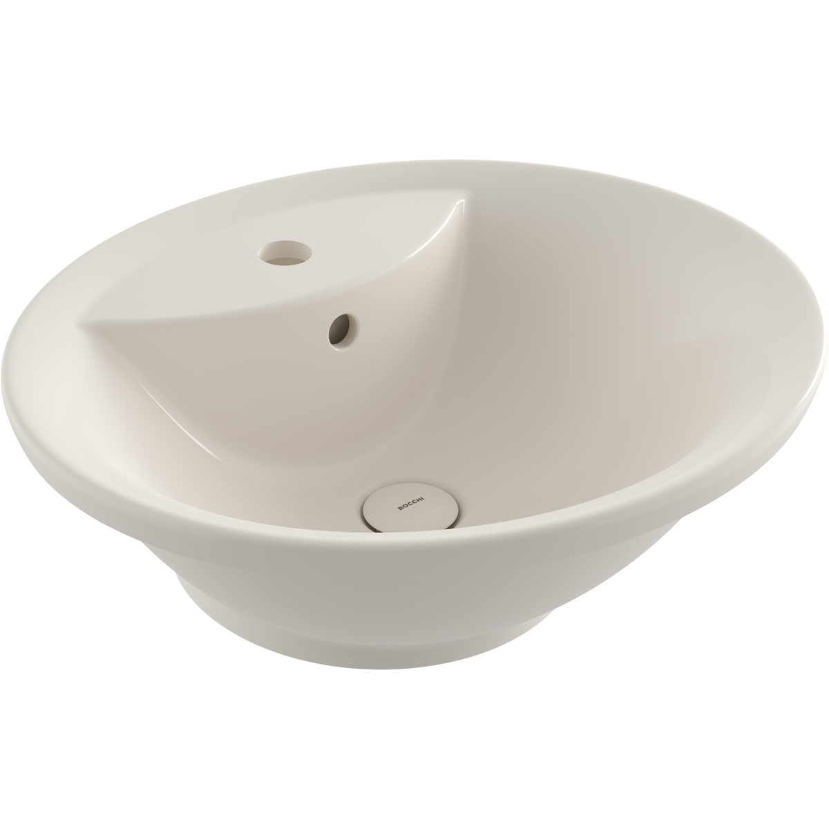 Verona Batarya Banklı Tezgah Üstü Lavabo 50 cm Parlak Bisküvi 1046-014-0135