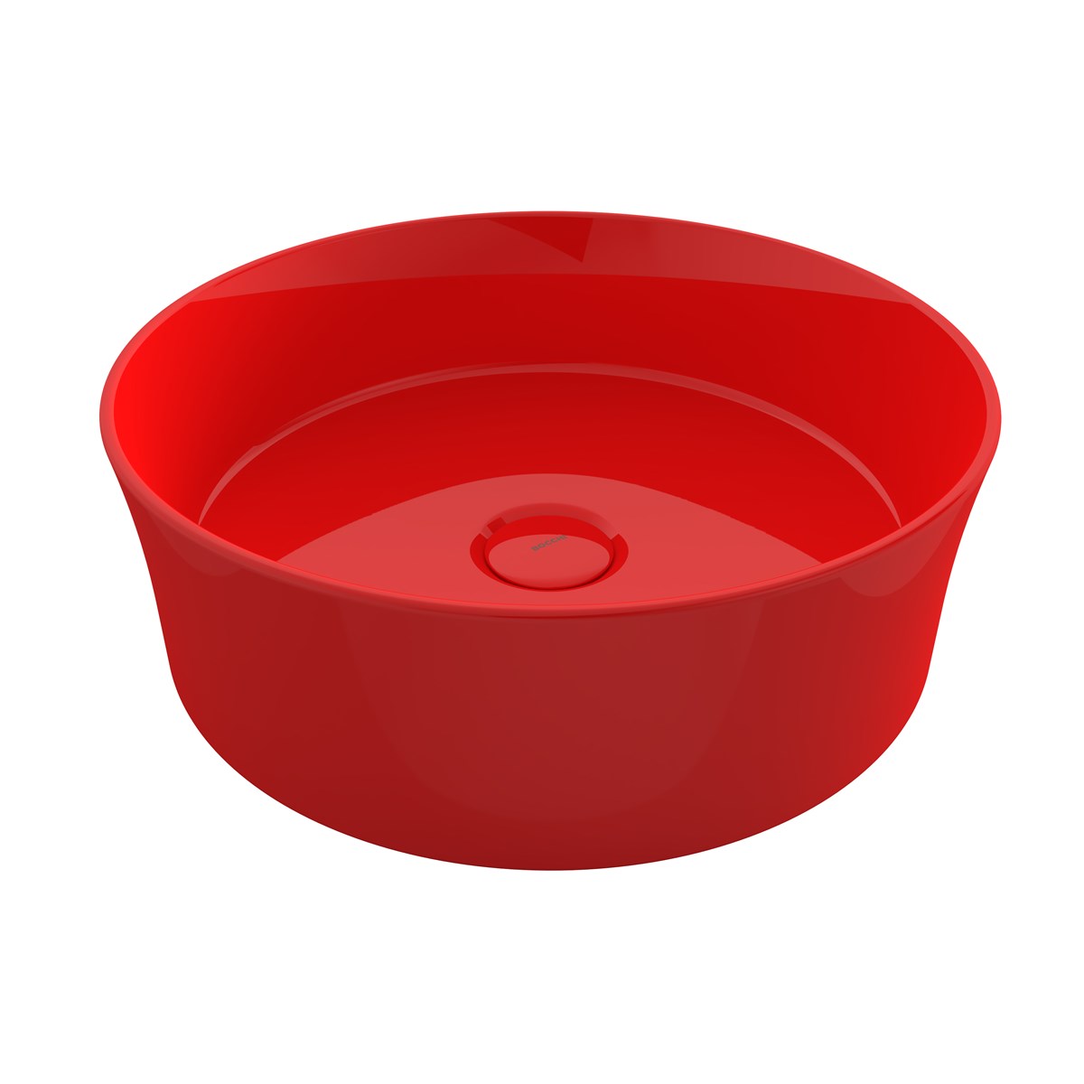 Bocchi Sottile Slim Line Yuvarlak Lavabo 38 cm Parlak Kırmızı