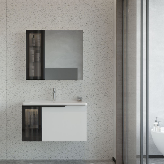 Orka Pure 80 cm Banyo Dolabı Takımı Mat Antrasit