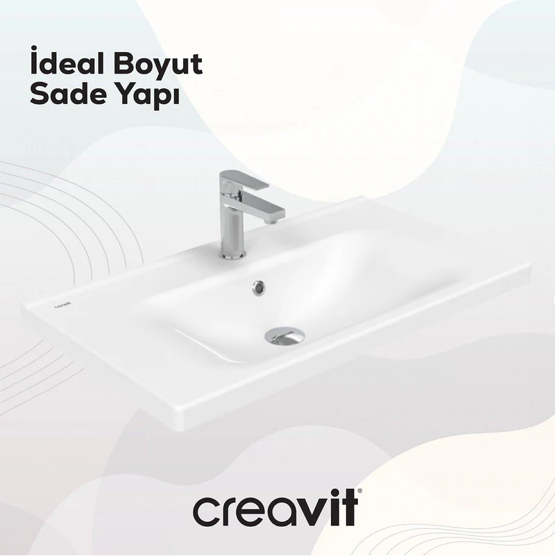 Creavit EK080 Eksen Etajerli Lavabo 80 cm