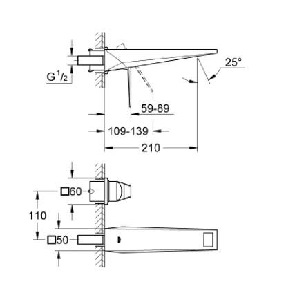 Grohe 19783000 Allure Brilliant İki Delikli Lavabo Bataryası* Krom