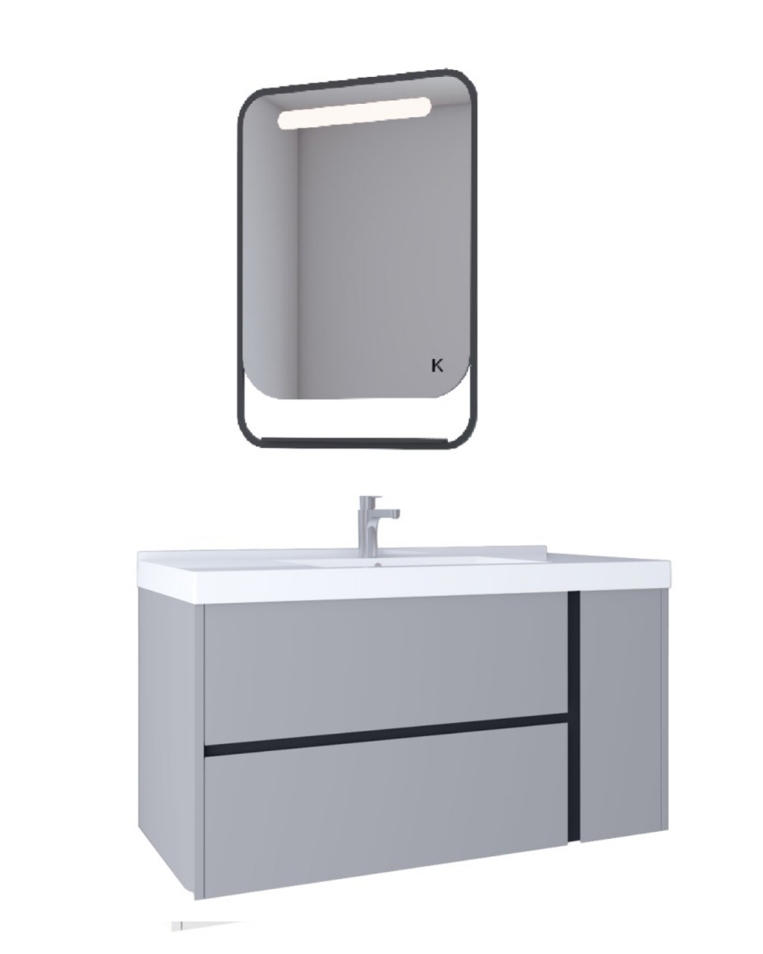 Kobos Linear Banyo Mobilyası Takımı Çekmeceli