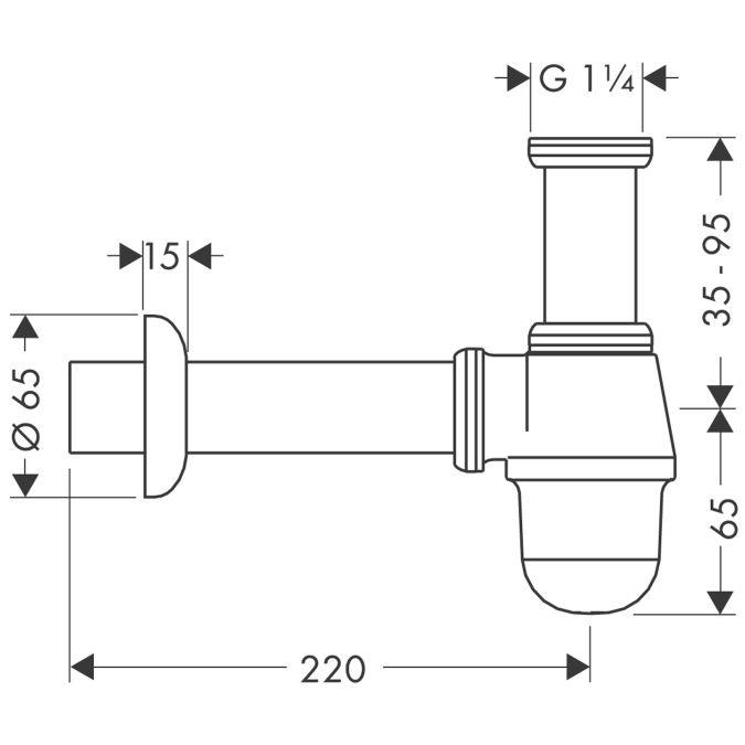 Bide Hazneli Sifon G11/4 Krom