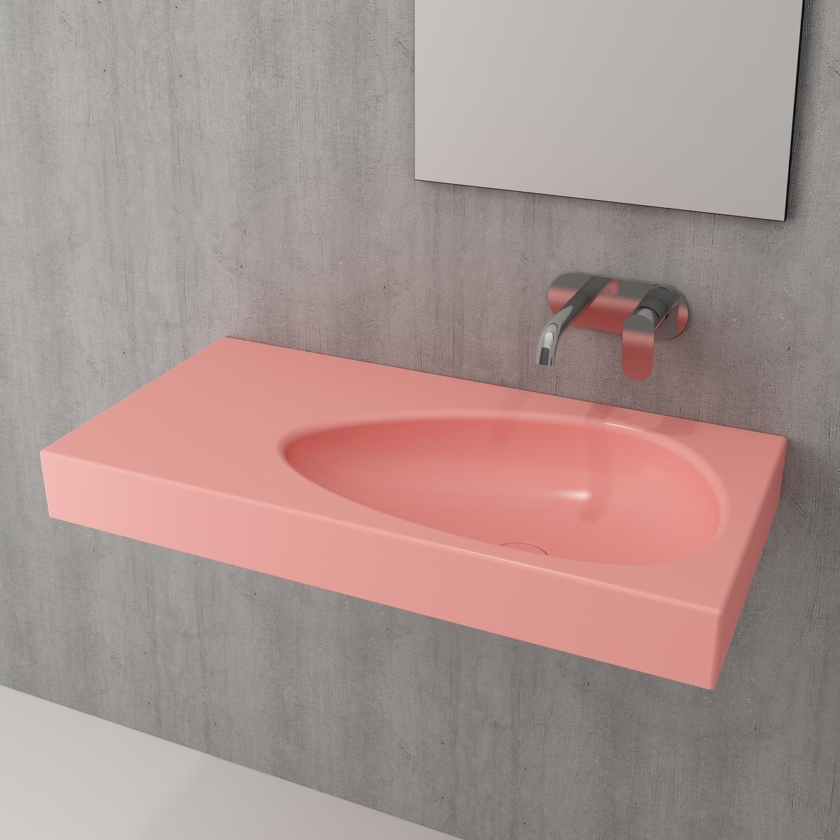 BOCCHİ Etna Etajerli Lavabo 90 cm Mat Somon 1115-032-0125