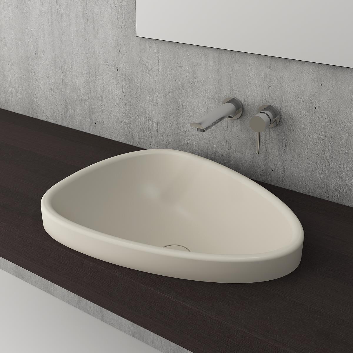BOCCHİ Etna Yarım Tezgah Lavabo 58 cm Mat Yasemin 1112-007-0125