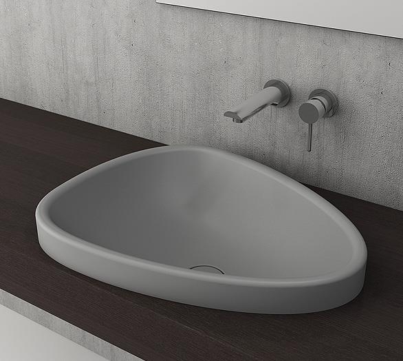 BOCCHİ Etna Tezgah Üstü Lavabo 58 cm MAT GRİ 1112-006-0125