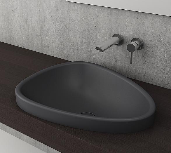 Bocchi 1112-020-0125 Etna Tezgah üstü Lavabo Antrasit 58 cm