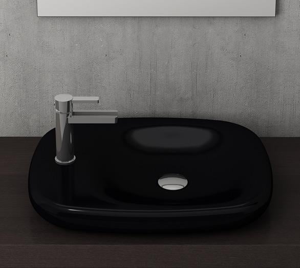 Bocchi Fenice Tezgah Üstü Lavabo P. Siyah 54 cm 1489-005-0126