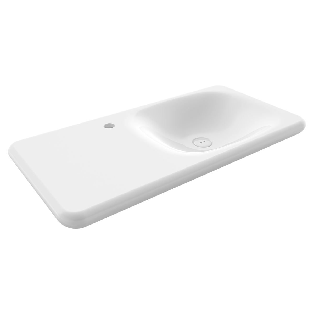Bocchi Fenice Etajerli Lavabo 90x45 Parlak Beyaz 1490-001-0126