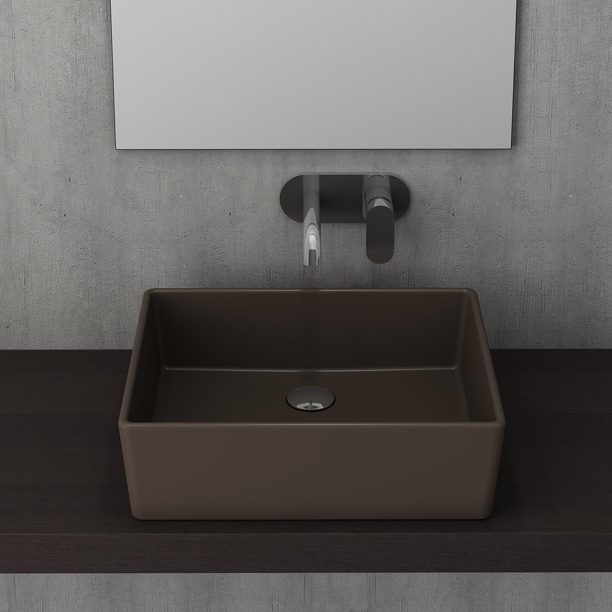 Bocchi Milano Çanak Lavabo 50 cm Mat Kahve 1215-025-0125