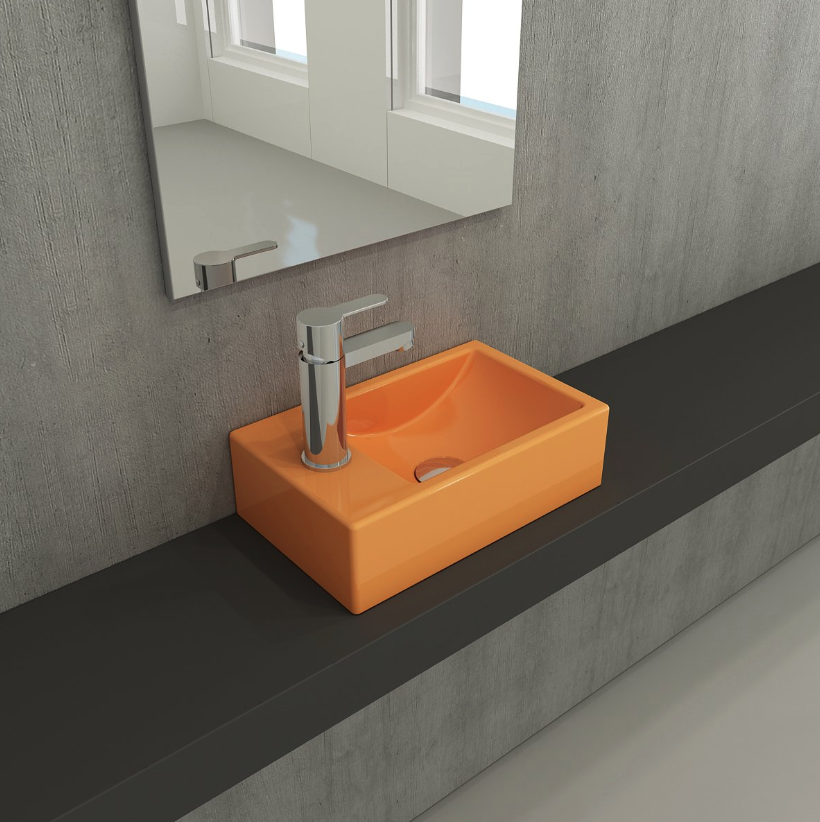 Bocchi 1418-021-0126 Milano Dar Sol Lavabo  Mandalina Sarısı