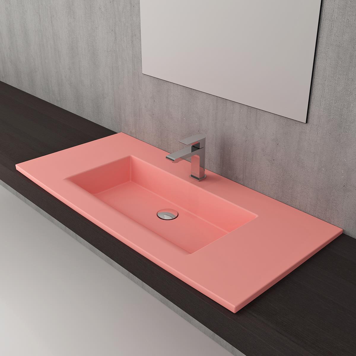 Milano Etajerli Lavabo 100 Cm Mat Somon 1105-032-0126