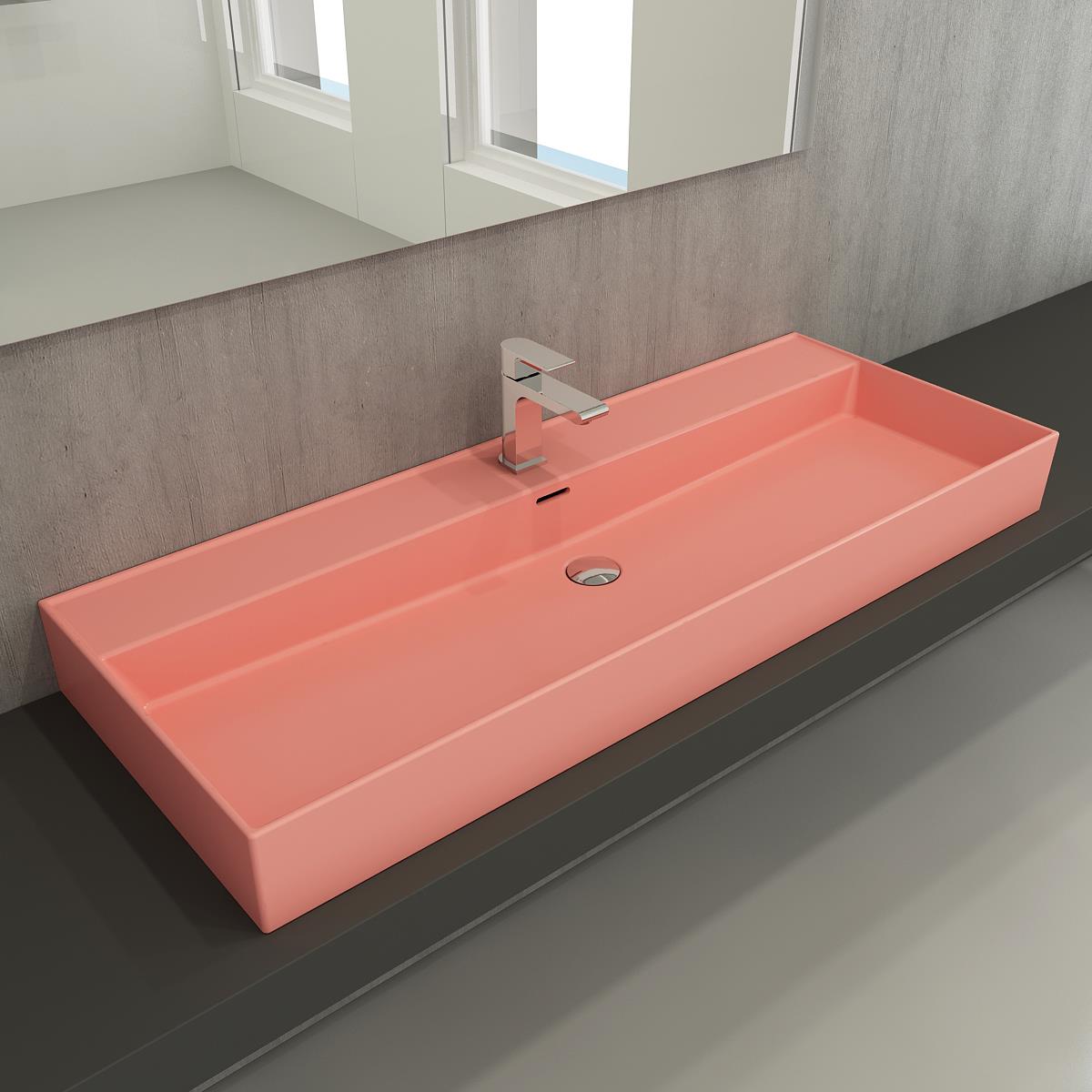 Bocchi Milano Etajerli Lavabo 120 cm Mat Somon