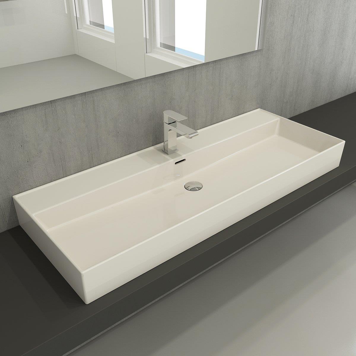 Bocchi Milano Etajerli Lavabo 120 cm Parlak Bisküvi