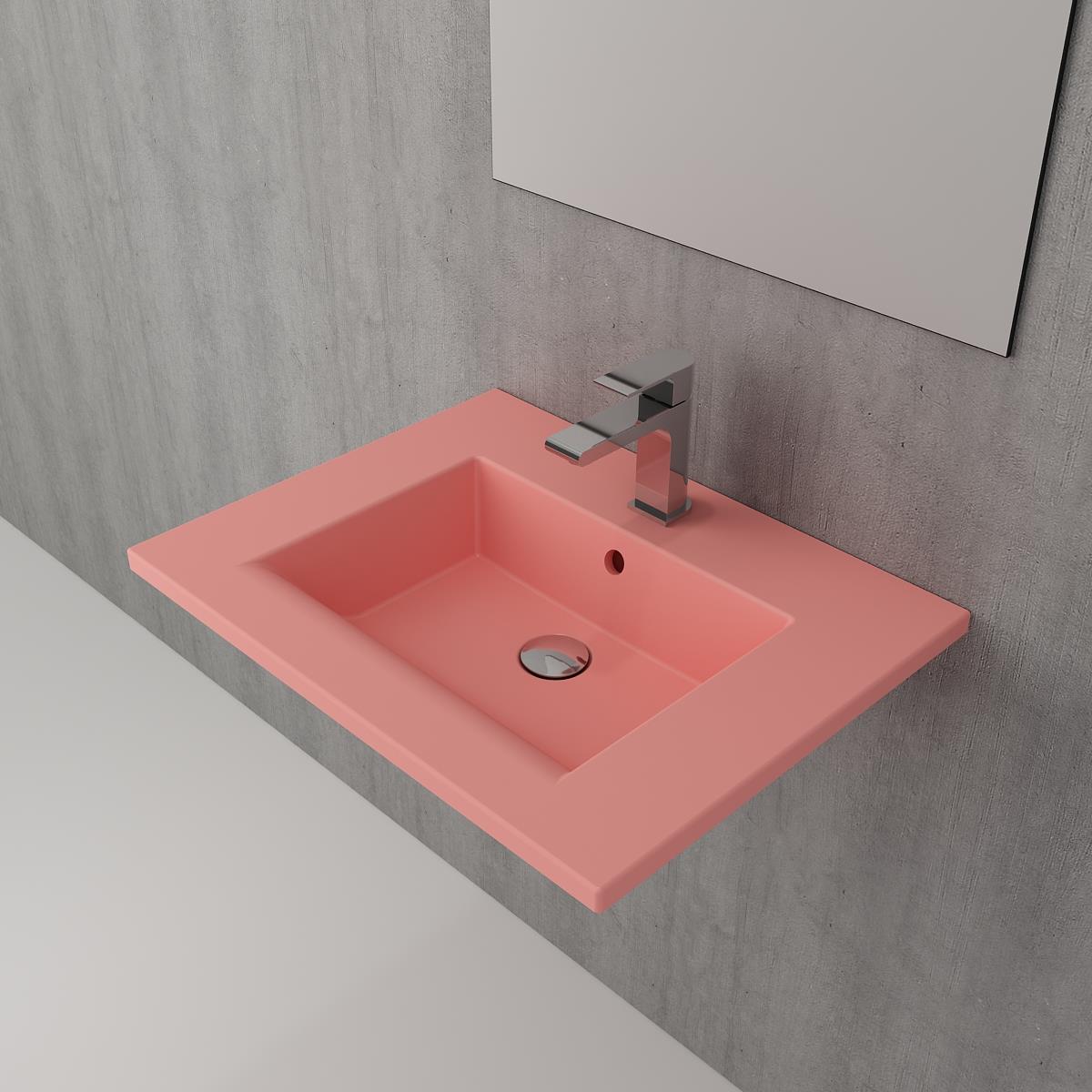 Bocchi 1161-032-0126 Milano Etajerli Lavabo 60 cm Mat Somon