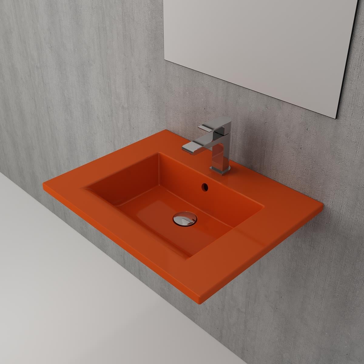 Bocchi 1161-012-0126 Milano Etajerli Lavabo 60 cm Turuncu