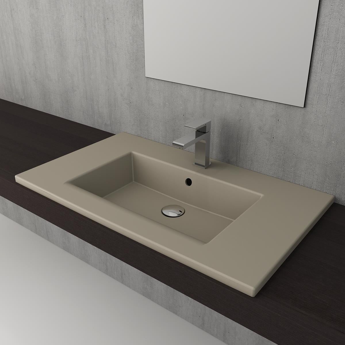 Bocchi Milano Etajerli Lavabo 80 cm Mat Kaşmir 1113-011-0126