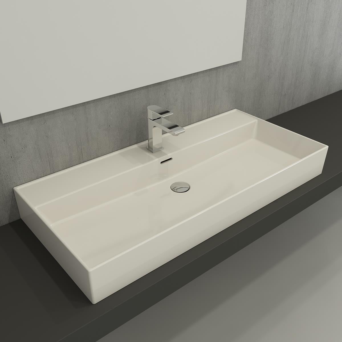Bocchi Milano Lavabo 100 cm Parlak Bisküvi 1378-014-0126