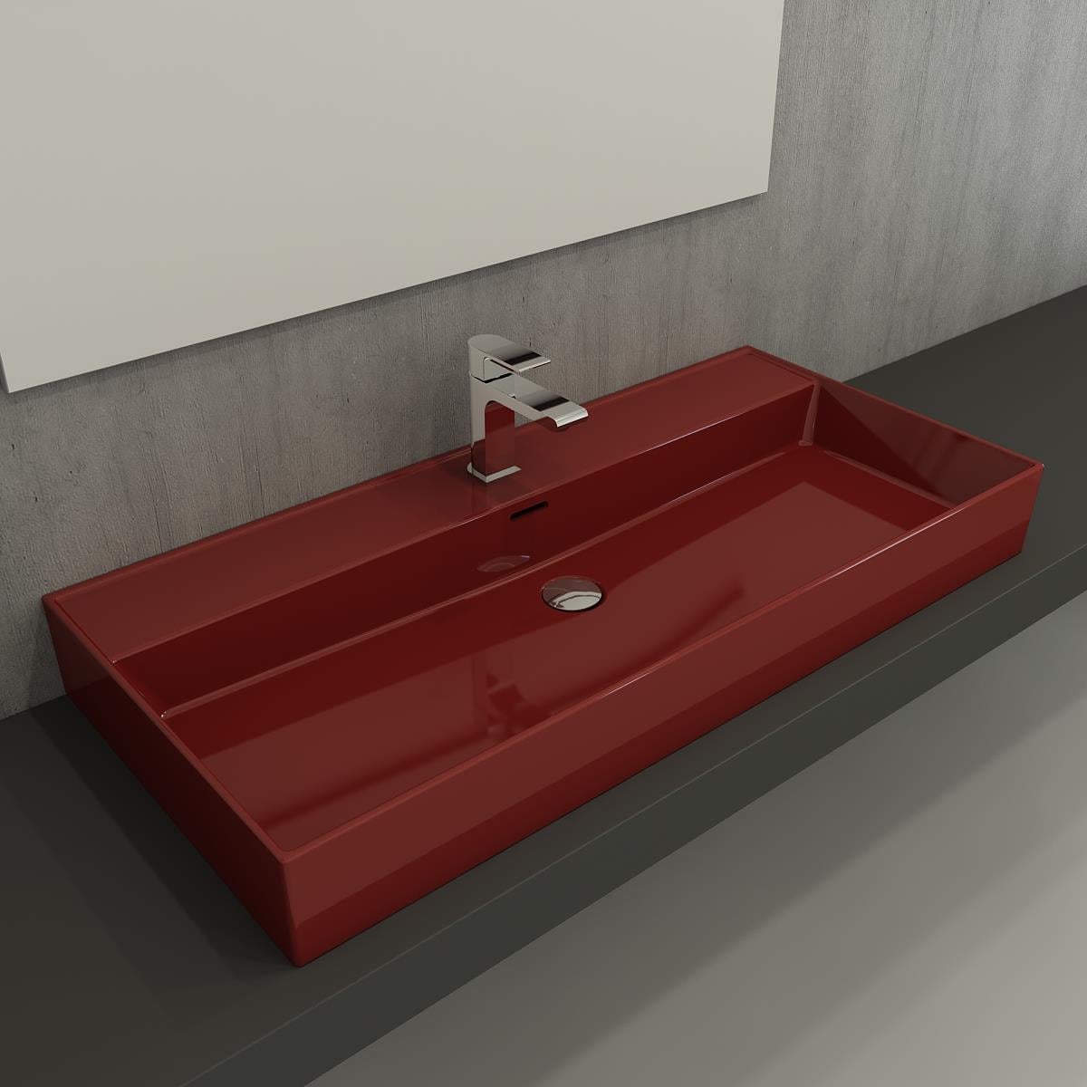 Bocchi Milano Lavabo 100 cm Parlak Kırmızı 1378-019-0126
