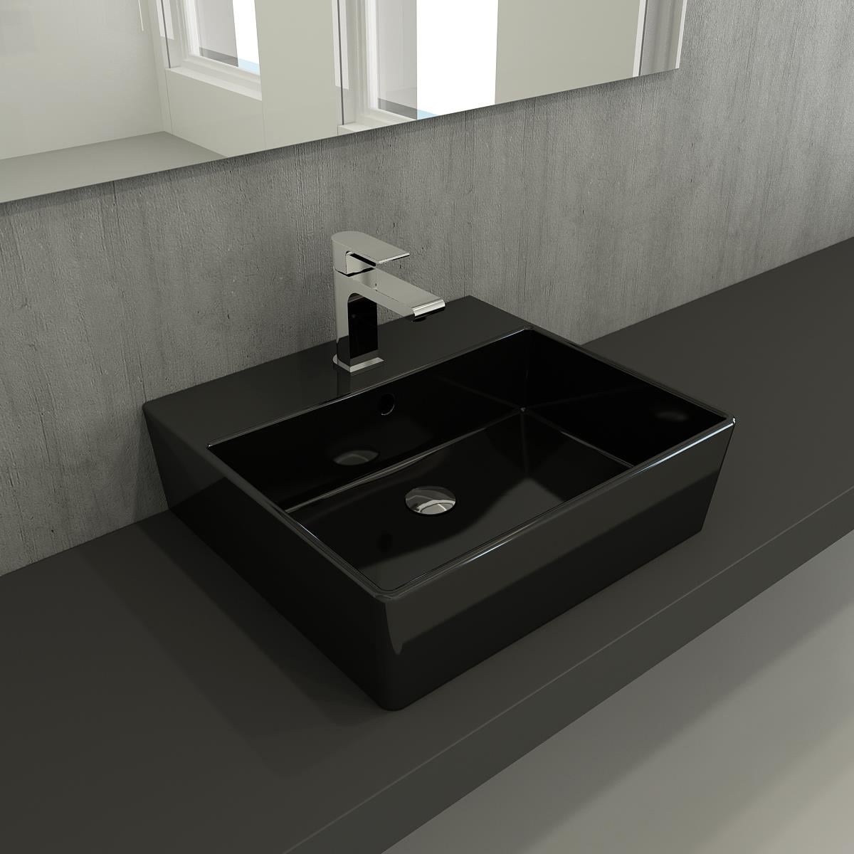 Bocchi Milano  Lavabo 50 cm Parlak Siyah 1216-005-0126