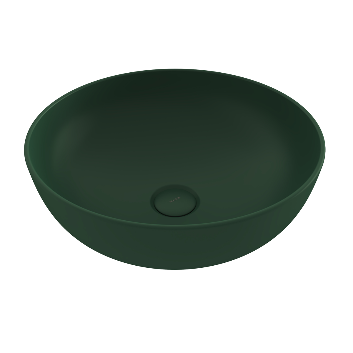 Bocchi Slim Line Yuvarlak Lavabo 38 cm Mat Yeşil