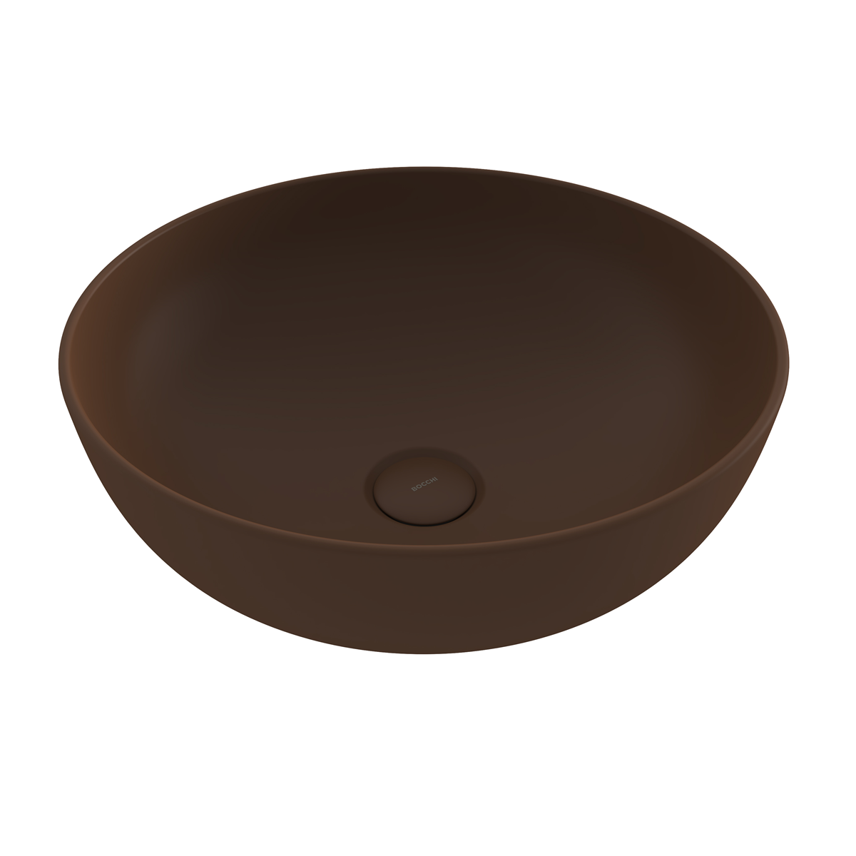 Bocchi 1494-025-0125 Slim Line Yuvarlak Lavabo 38 cm Mat Kahve