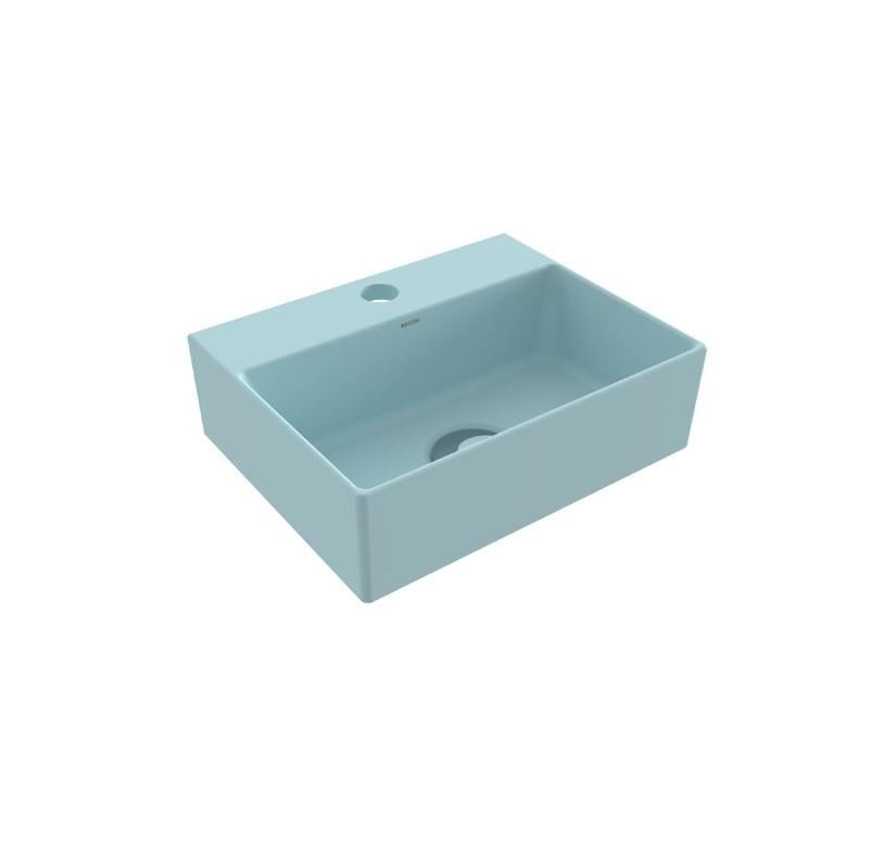 Bocchi Sottile Slim Line Dikdörtgen Lavabo 30x24 cm Mat Buz Mavisi