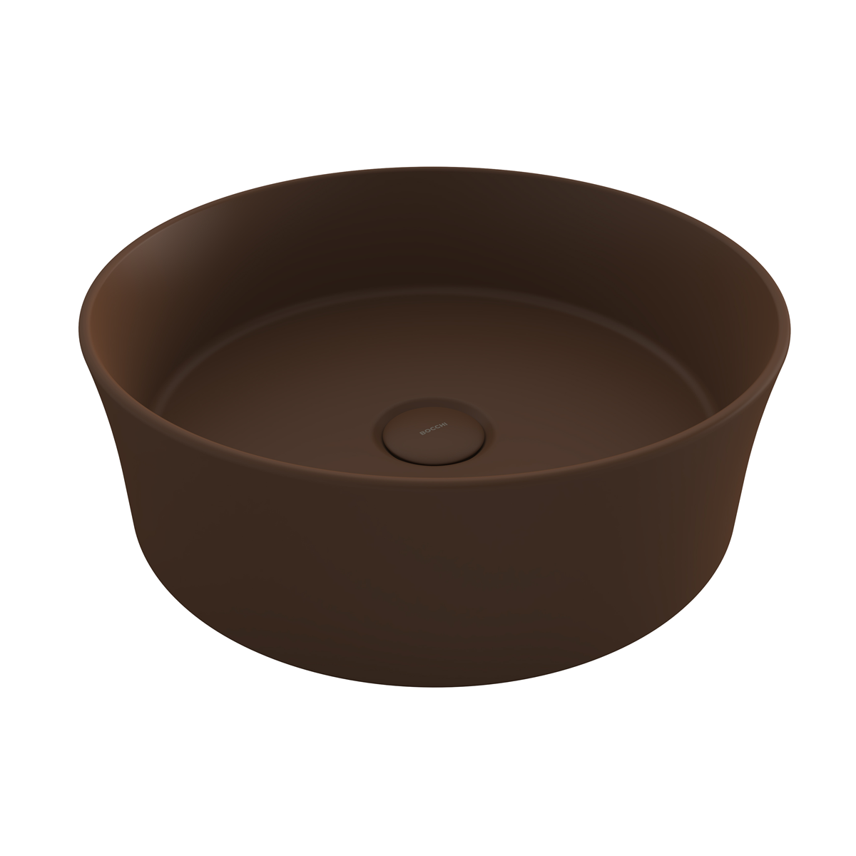 Bocchi Sottile Slim Line Yuvarlak Lavabo 38 cm Mat Kahve