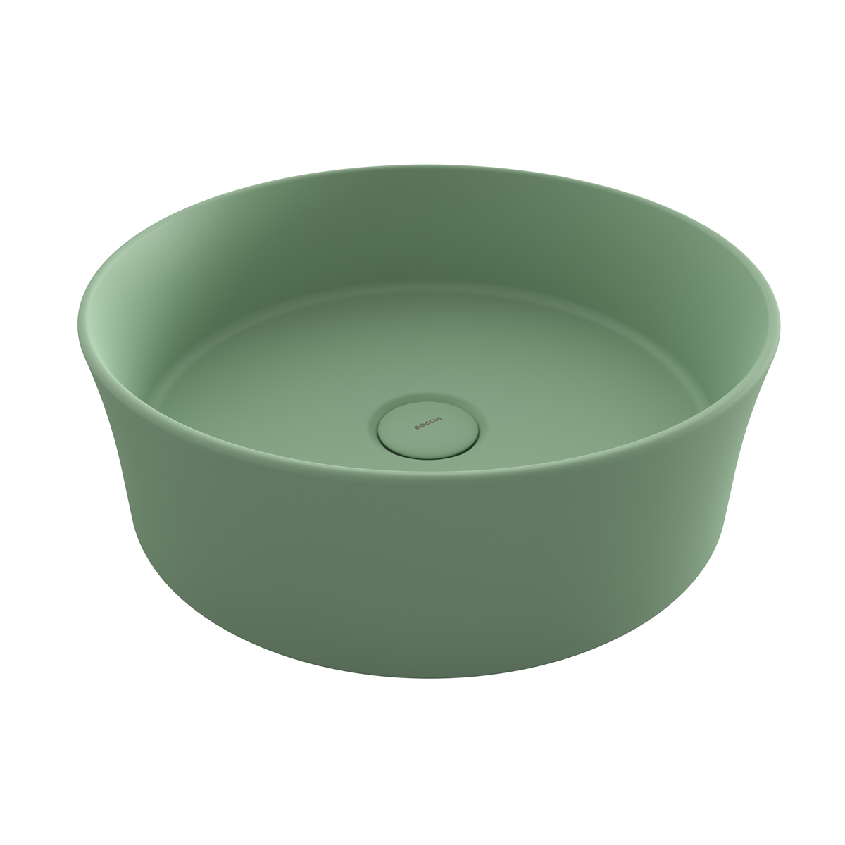 Bocchi Sottile Slim Line Yuvarlak Lavabo 38 cm Mat Mint Yeşil
