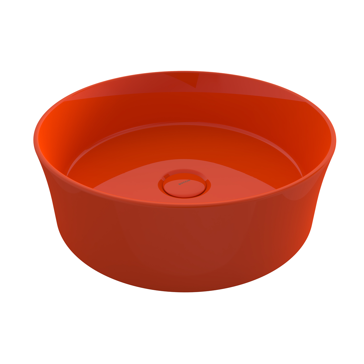 Bocchi Sottile Slim Line Yuvarlak Lavabo 38 cm Parlak Turuncu